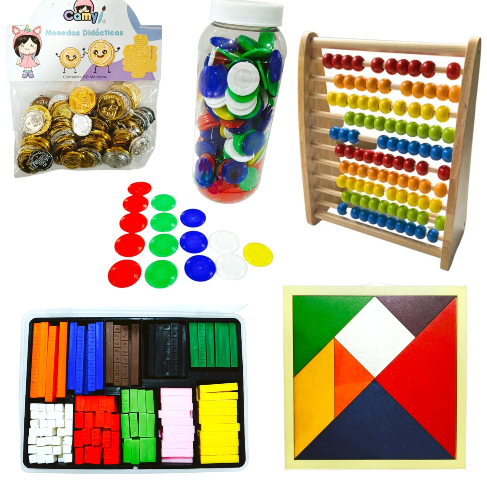 Tangram, Ábacos y Geoplanos